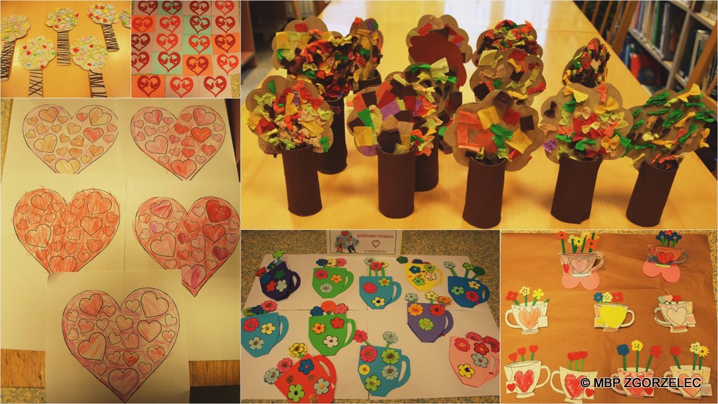 Prace plastyczne wykonane przez dzieci z okazji Dnia Babci i Dnia Dziadka