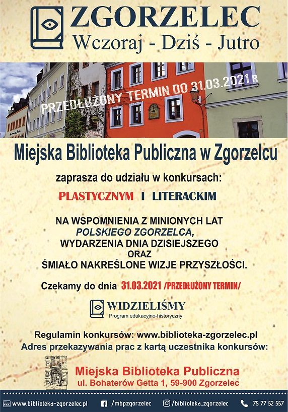 Plakat informujący o konkursie plastycznym i literackim