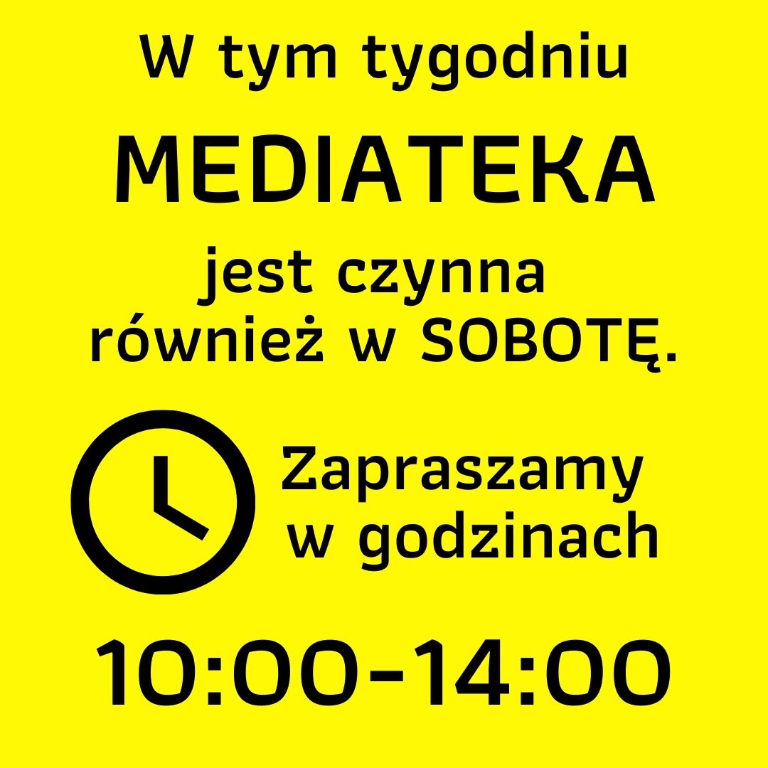 W tym tygodniu POP Biblioteka Multimedialna w Zgorzelcu jest czynna również w sobotę (12.02.2022 r.)  Zapraszamy do odwiedzin w godzinach od 10:00 do 14:00.