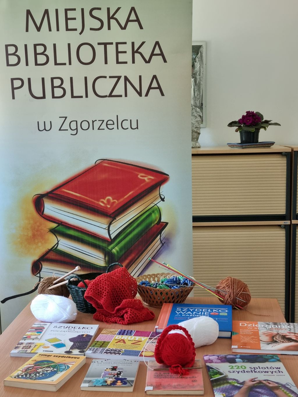 Wystawa książek na spotkaniu Dyskusyjnego Klubu Książki "Aktywny Senior".