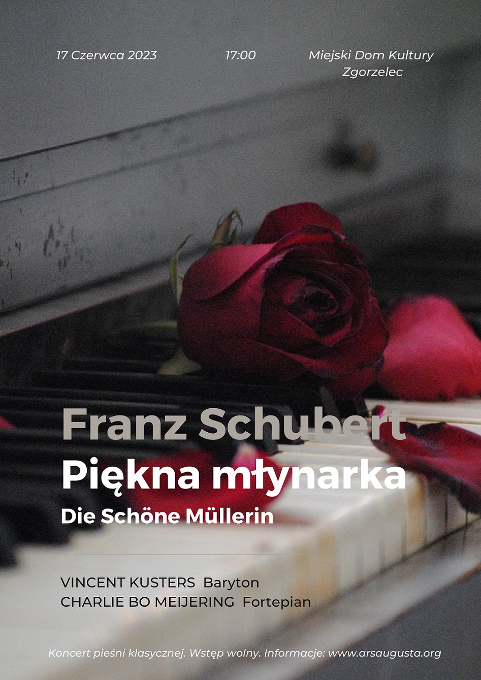 17 czerwca 2023 godz. 17:00 Miejski Dom Kultury Zgorzelec. Franz Schubert 