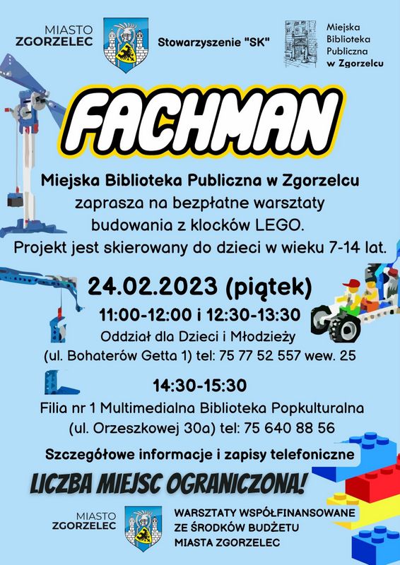 Projekt „Fachman”, czyli warsztaty budowania z edukacyjnych zestawów klocków LEGO