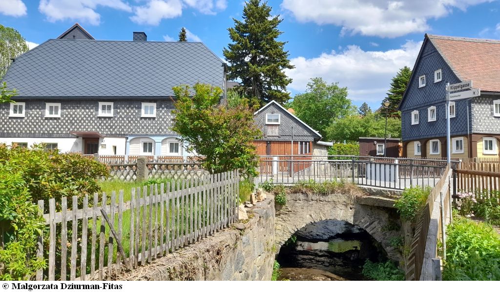 Domy przysłupowe w Obercunnersdorf.