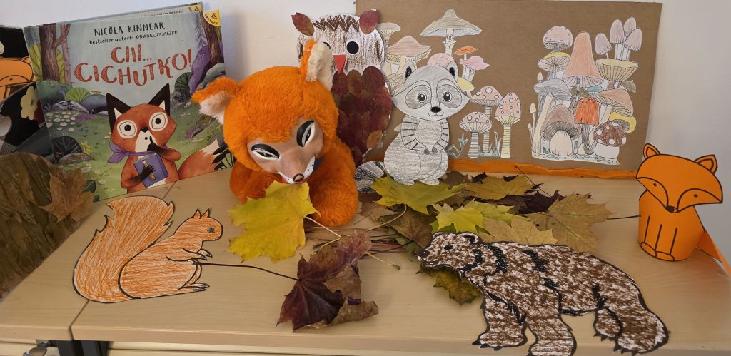 Wystawka podczas spotkania z dziećmi z przedszkola.