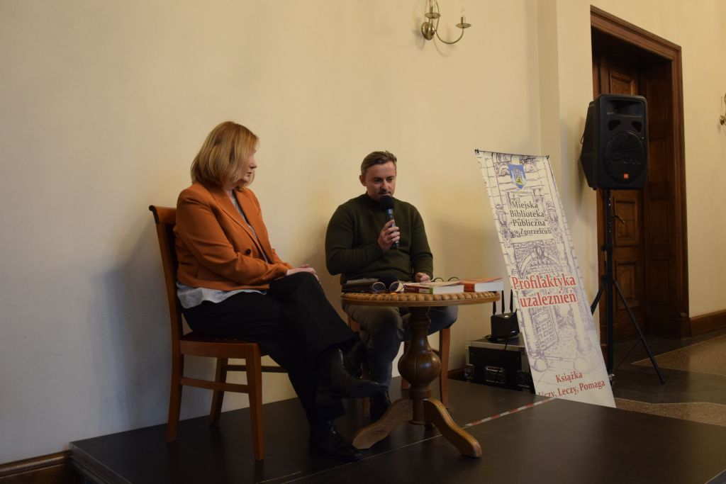 Spotkanie uczniów Zespołu Szkół Zawodowych i&nbsp;Licealnych w&nbsp;Zgorzelcu z&nbsp;Jakubem Zającem.