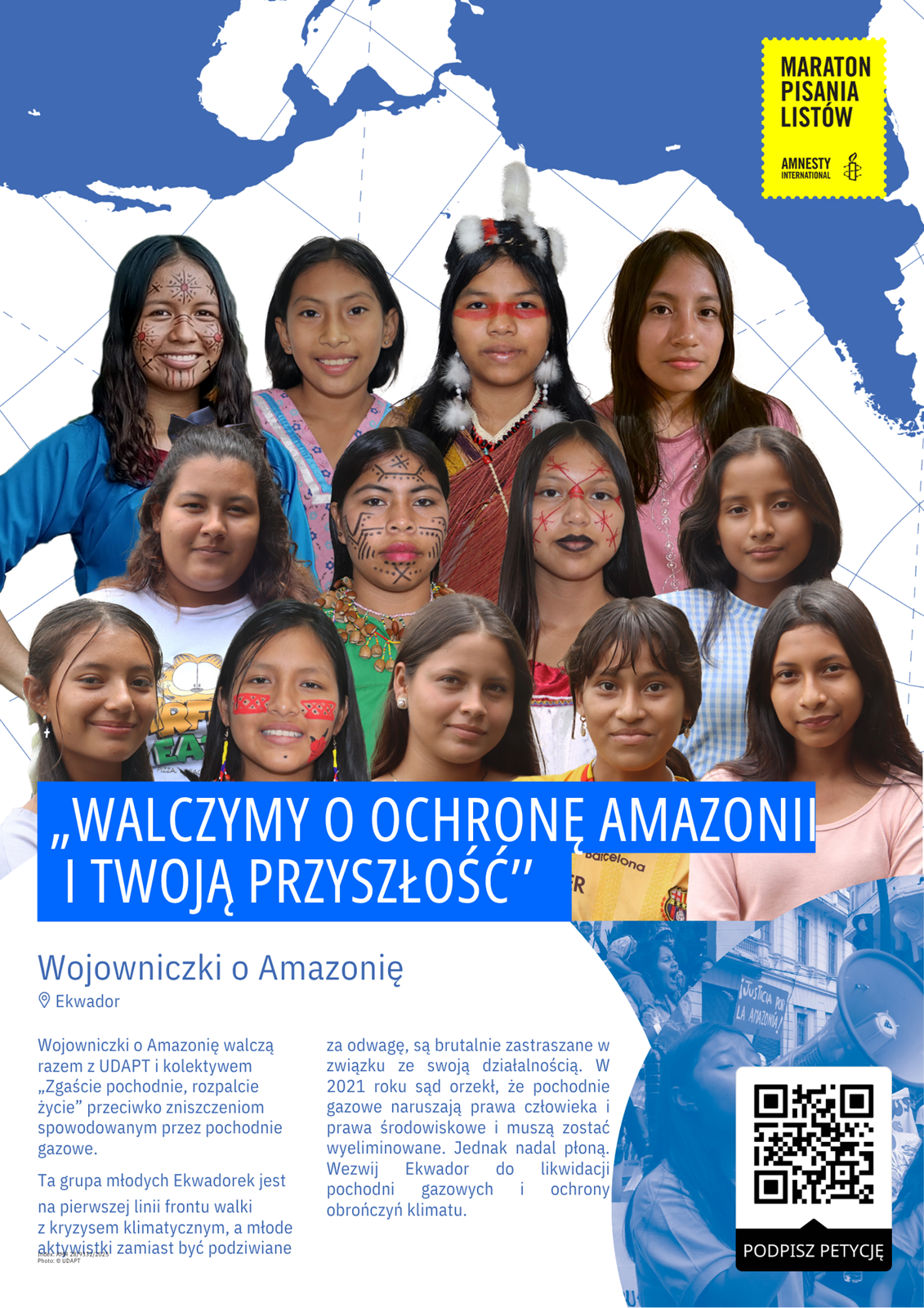 Maraton Pisania Listów. Wojowniczki o Amazonię (Ekwador): "Walczymy o ochronę Amazonii i Twoją przyszłość". Maraton Pisania Listów. Wojowniczki o Amazonię (Ekwador): "Walczymy o ochronę Amazonii i Twoją przyszłość".