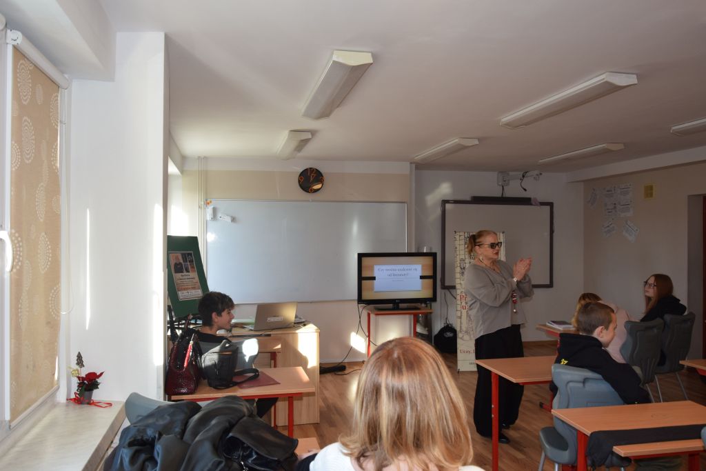 Spotkanie Danuty Sadownik z&nbsp;wychowankami Młodzieżowego Ośrodka Socjoterapii im. Janusza Korczaka w&nbsp;Zgorzelcu.